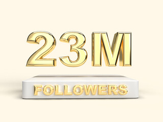 followers thank you golden numbers stand podium 
 social network friends followers web
