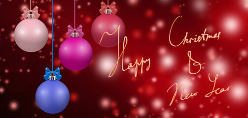 Image of beautiful festive designer christmas decorations.