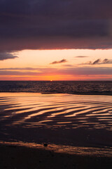 Reflective Ripples at Sunset