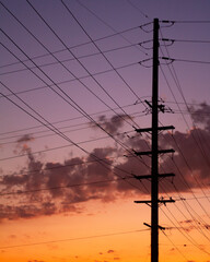 Telephone Pole Sunset