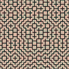 Fototapeta premium Abstract Geometric Pattern generative computational art illustration