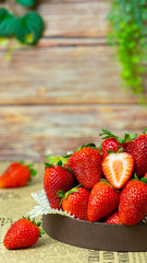 Lots of strawberries on a tray