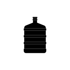 A large bottle for clean water with a stopper on a white background.