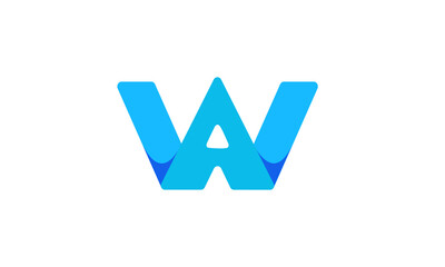 Letter AW Logo Design Vector
