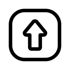 Illustration vector graphic icon of Up Arrow 4. Outline Style Icon. Vector illustration isolated on white background. Perfect for website or application design.