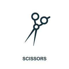 Scissors icon. Monochrome sign from hairdresser collection. Creative Scissors icon illustration for web design, infographics and more