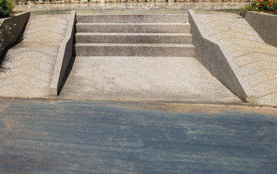 Photo of cement stair in park