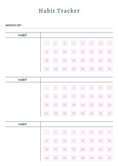 Elegant Habit Tracker Planner