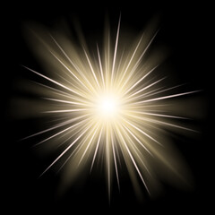 realistic light glare, highlight. beautiful bright lens flares. Lighting effects of flash.
