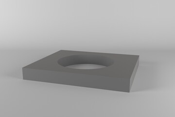 3D white abstract background. 3S rendering. 3D illustration