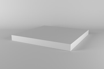 3D white abstract background. 3S rendering. 3D illustration