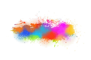 multicolored blots objects. vector illustration