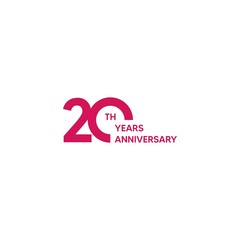 20 year anniversary logo design. vector - template - illustration
