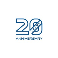 20 year anniversary logo design. vector - template - illustration