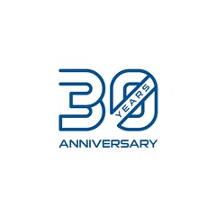 30 year anniversary logo design. vector - template - illustration