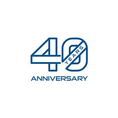 40 year anniversary logo design. vector - template - illustration