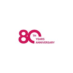 80 year anniversary logo design. vector - template - illustration