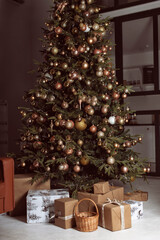 Christmas decorations and accessories in the studio