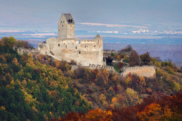 Fototapeta na wymiar Topolcany castle in Slovakia, autumn time