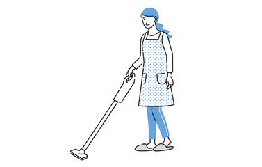 掃除機をかける女性 © gugu