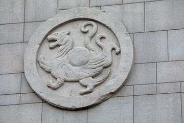 Chinese classical architecture, structure, close-up photo