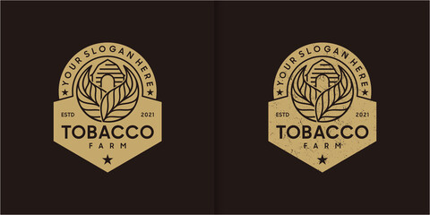 vintage tobacco farm logo, logo reference