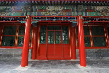 Fototapeta na wymiar Chinese classical architecture in the park, Beijing