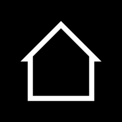 Home, house icon isolated on dark background
