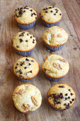 variety of homemade muffins