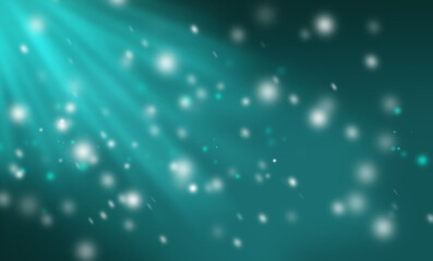 Blurred abstract underwater sunlight rays background.