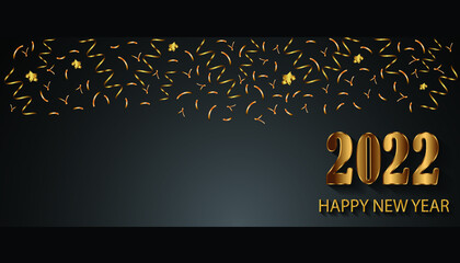 2022 Happy New Year background for your seasonal invitations, festival posters, greetings cards and cover.