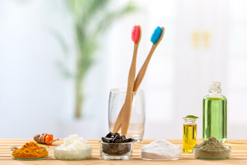 Preparation of homemade toothpaste with natural ingredients