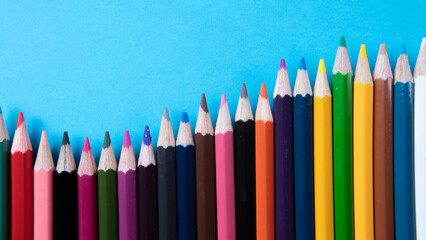 A bunch of color pencil
