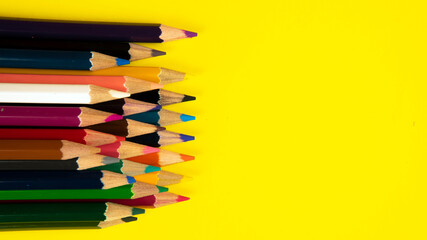 A bunch of color pencil