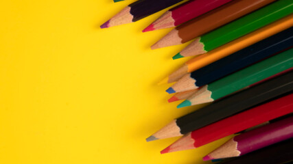 A bunch of color pencil