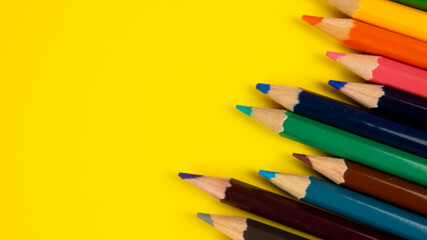 A bunch of color pencil