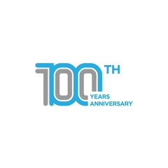 100th anniversary logo design. vector - template - illustration
