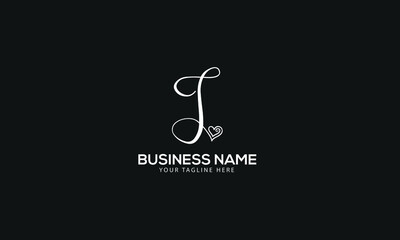 Alphabet J initial abstract monogram vector logo template