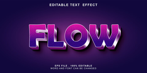 text effect editable flow