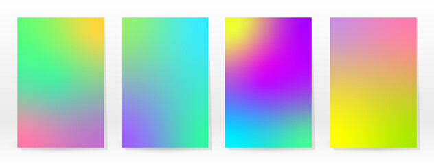 Fototapeta premium Minimal Poster. Pastel Soft. Rainbow Gradient Set.