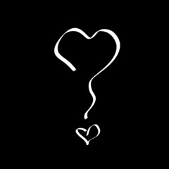 A drawn question mark. Question symbol. Hand-drawn interrogation icons or a sketch for questions. Illustration with doodles.