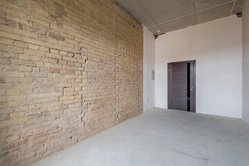 empty white room with repair and without furniture. room for office or store