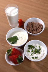 vegetarian breakfast on a white background