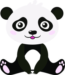 Panda bear vector illustration
