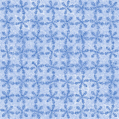 Winter crystal pattern. Snowflakes on a light background. New Year's and Christmas.