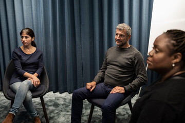 People during meeting