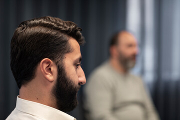 Man during therapy session