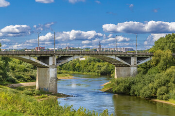 Bridge across the Dnieper river, Smolensk, Russia