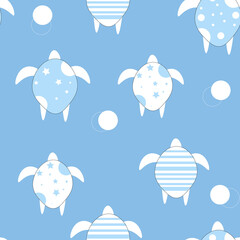 Turtles seamless pattern.Vector illustration