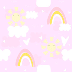 Spring seamless pattern.Vector illustration